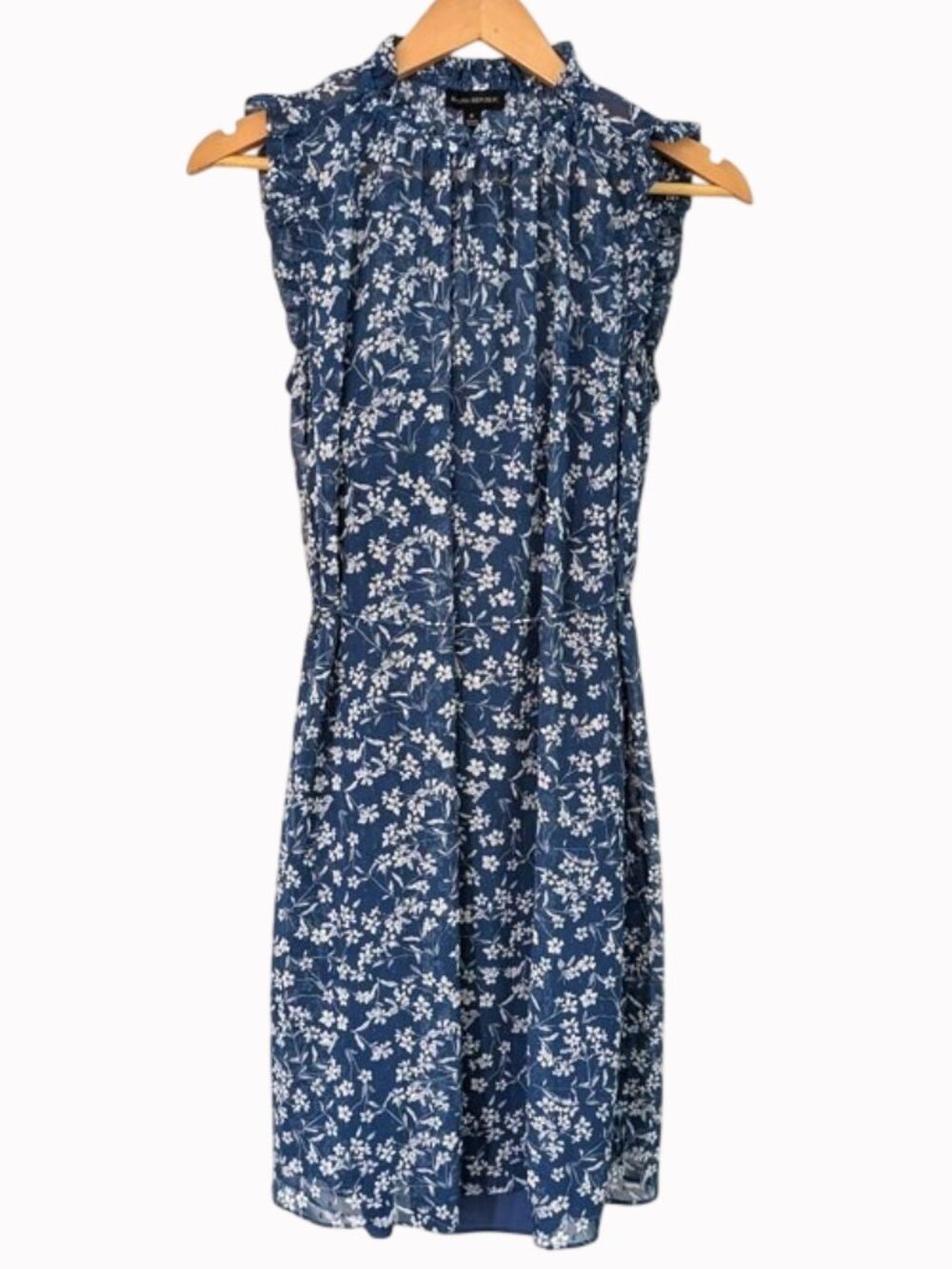 Banana Republic Sleeveless Blue Floral Midi‎ Dress Size 8